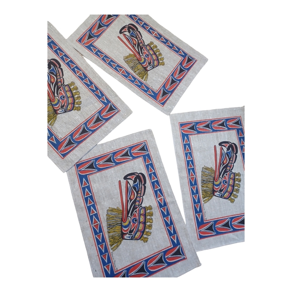 Indigenous Art Placemats signed Eleanor Prine‎